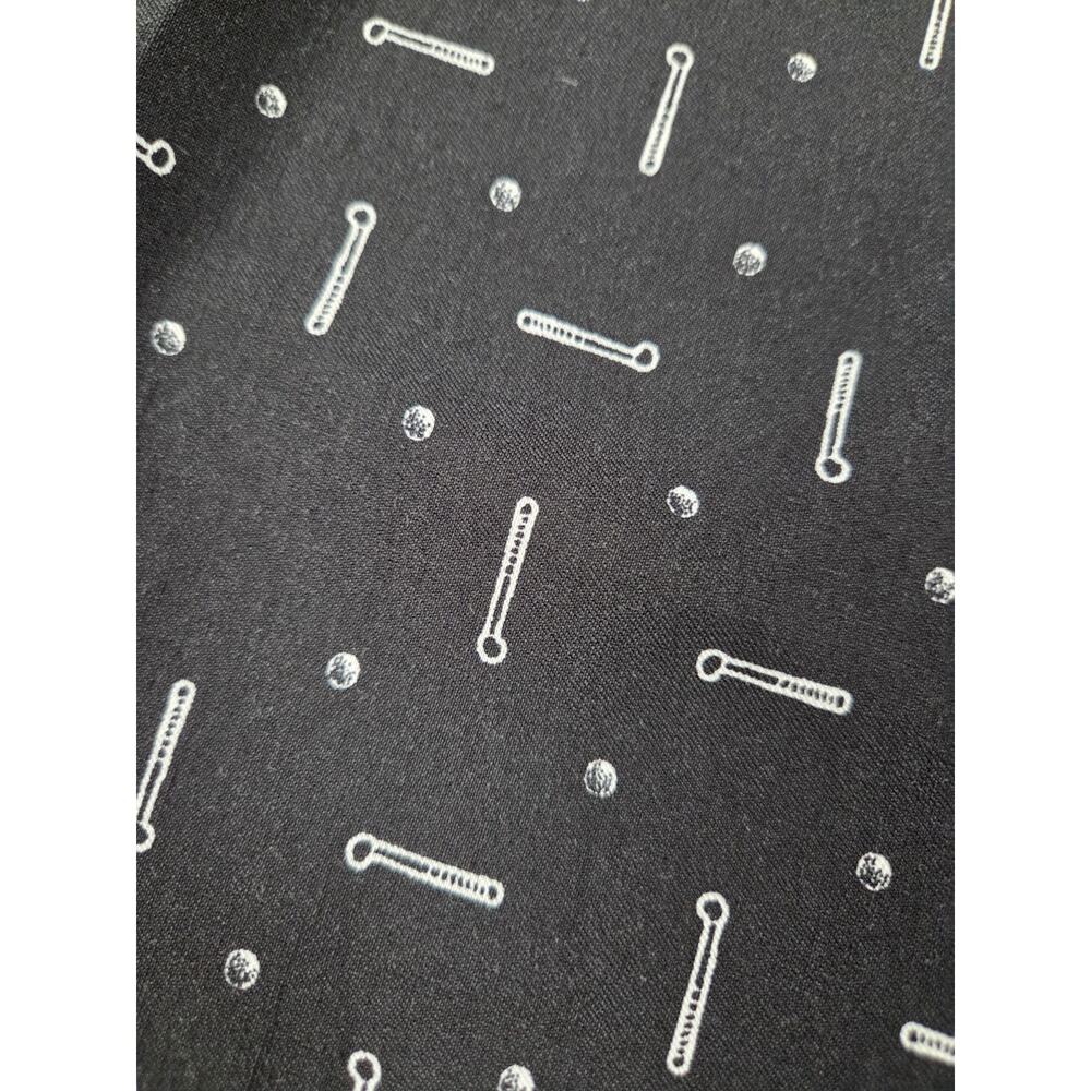 Krazy Larry Pull-On Ankle Pants - Black Golf Tee Club Print Elastic Waist 12 - Picture 3 of 9